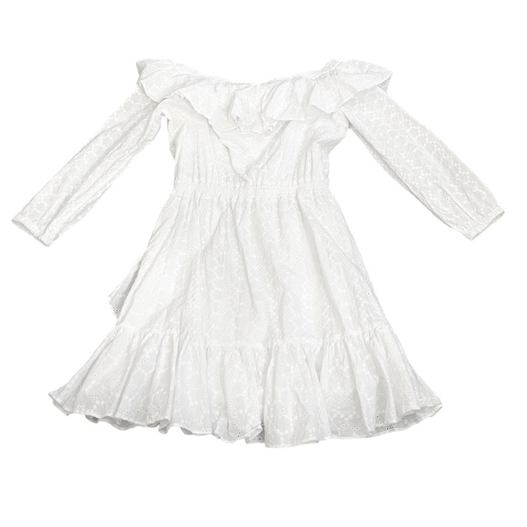 MICHAEL Michael kors Women’s white Off The Shoulder Eyelet Dress Size small - Picture 2 of 3